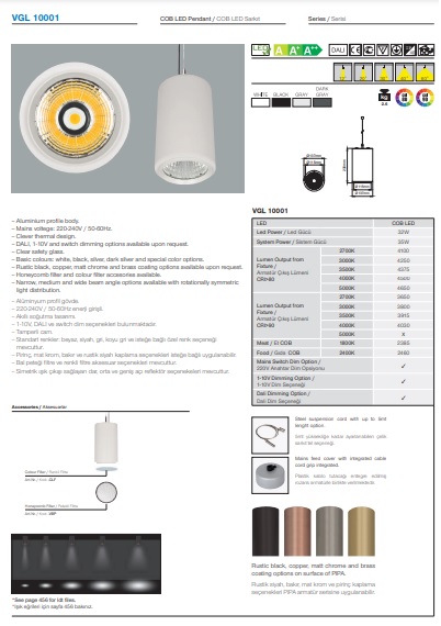 VGL 10001 Ürün Detayları