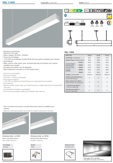 VGL 11000 Ürün Detayları