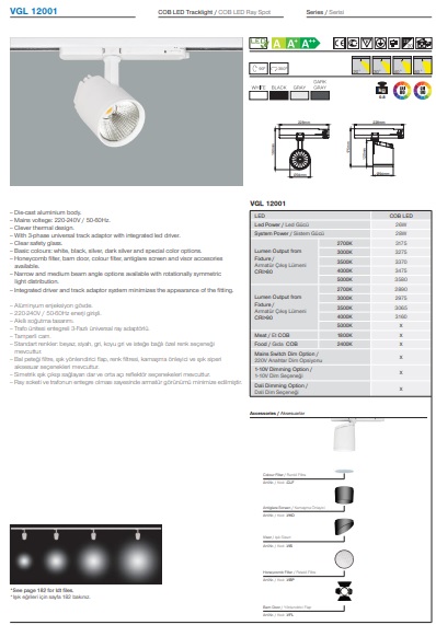 VGL 12001 Ürün Detayları