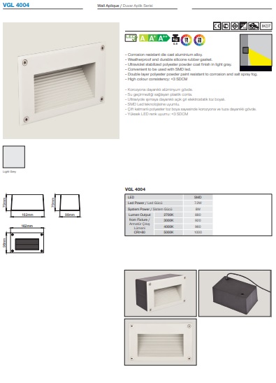 VGL 4004 Ürün Detayları