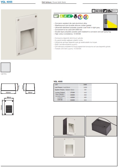 VGL 4005 Ürün Detayları