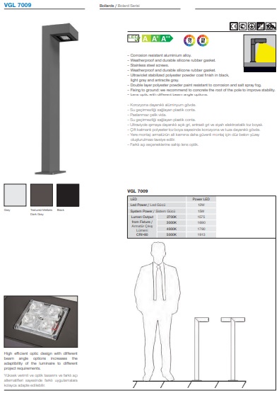 VGL 7009 Ürün Detayları