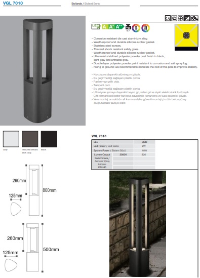 VGL 7010 Ürün Detayları