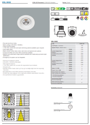 VGL 8002 Ürün Detayları