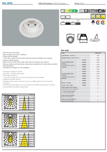 VGL 8006 Ürün Detayları