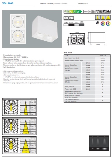 VGL 9003 Ürün Detayları